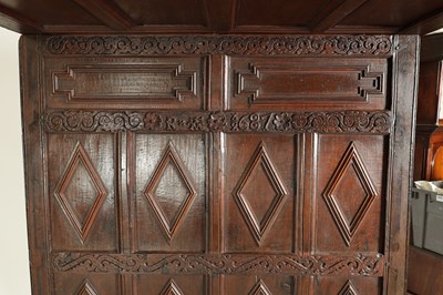Lot 1245 - A RARE 17TH CENTURY AND LATER JOINED OAK WESTMORELAND DOUBLE FOUR-POSTER BED