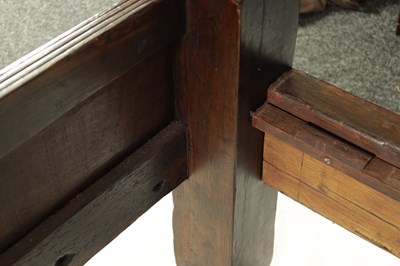 Lot 1245 - A RARE 17TH CENTURY AND LATER JOINED OAK WESTMORELAND DOUBLE FOUR-POSTER BED