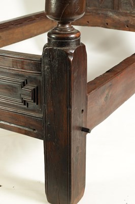 Lot 1245 - A RARE 17TH CENTURY AND LATER JOINED OAK WESTMORELAND DOUBLE FOUR-POSTER BED