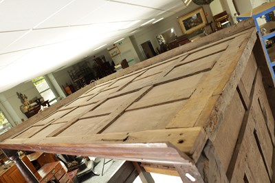 Lot 1245 - A RARE 17TH CENTURY AND LATER JOINED OAK WESTMORELAND DOUBLE FOUR-POSTER BED