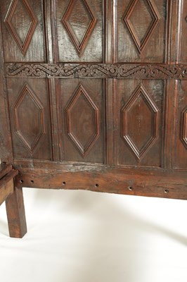 Lot 1245 - A RARE 17TH CENTURY AND LATER JOINED OAK WESTMORELAND DOUBLE FOUR-POSTER BED