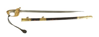 Lot 493 - AN 1827 PATTERN NAVAL OFFICER'S SWORD
