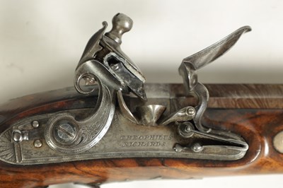 Lot 504 - A GOOD PAIR OF EARLY 19TH CENTURY FLINTLOCK DUELLING PISTOLS BY THEOPHILUS RICHARDS