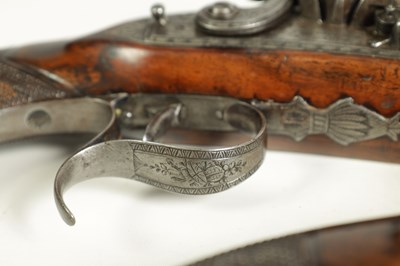 Lot 504 - A GOOD PAIR OF EARLY 19TH CENTURY FLINTLOCK DUELLING PISTOLS BY THEOPHILUS RICHARDS