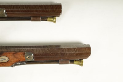 Lot 504 - A GOOD PAIR OF EARLY 19TH CENTURY FLINTLOCK DUELLING PISTOLS BY THEOPHILUS RICHARDS