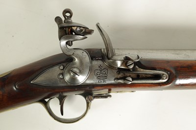 Lot 505 - AN EARLY 19TH CENTURY BROWN BESS FLINTLOCK MUSKET