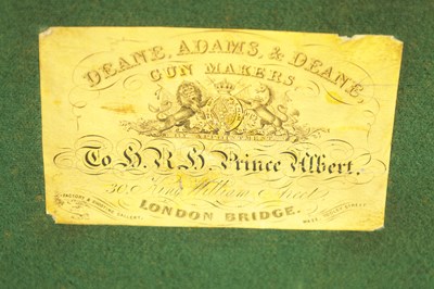 Lot 487 - A CASED 38-BORE DEANE, ADAMS & DEANE FIVE-SHOT SELF-COCKING REVOLVER