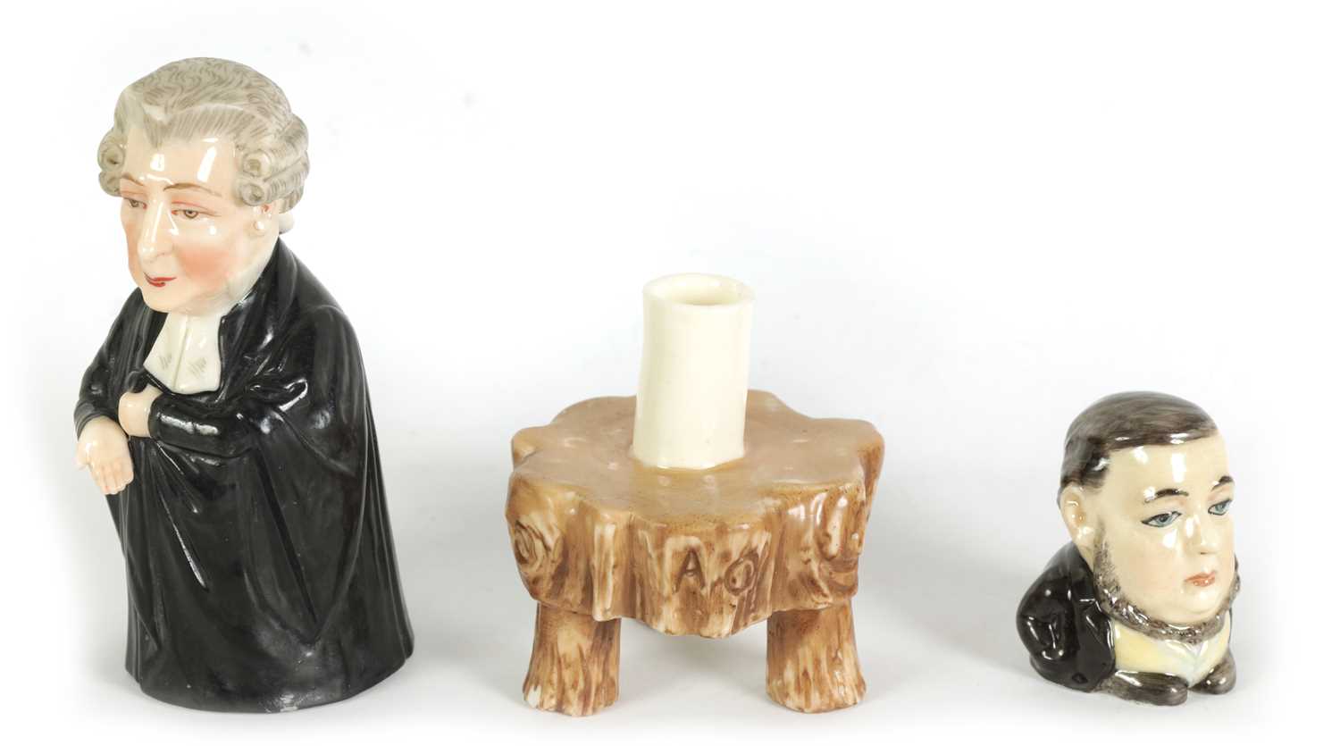 Lot 31 - THE TICHBOURNE TRIAL. A RARE ROYAL WORCESTER GROUP OF CANDLE EXTINGUISHERS