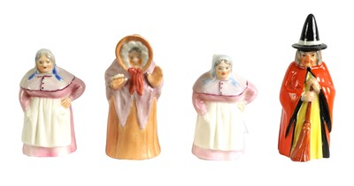 Lot 43 - A COLLECTION OF FOUR ROYAL WORCESTER CANDLE EXTINGUISHERS
