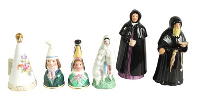 Lot 33 - A COLLECTION OF DERBY, COPELAND-SPODE AND MEISSEN CANDLE EXTINGUISHERS