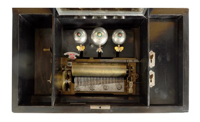 Lot 641 - A LATE 19TH CENTURY 10-AIR SWISS CYLINDER MUSIC BOX