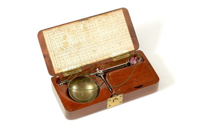 Lot 420 - A LATE GEORGIAN PORTABLE DIAMOND SCALE BY W. & T. AVERY, BIRMINGHAM