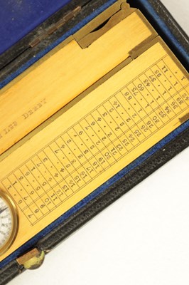 Lot 417 - A CASED BOXWOOD AND BRASS INCLINOMETER LEVEL BY JOHN DAVIS & SON. DERBY