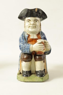 Lot 90 - A LATE 18TH/EARLY 19TH CENTURY PRATT TYPE TOBY JUG