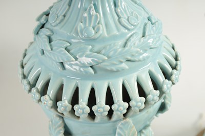 Lot 42 - A PAIR OF MID 20TH CENTURY CASA PUPO CERAMIC TABLE LAMPS