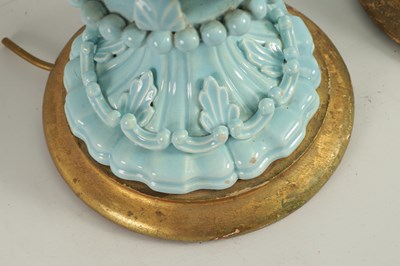 Lot 42 - A PAIR OF MID 20TH CENTURY CASA PUPO CERAMIC TABLE LAMPS