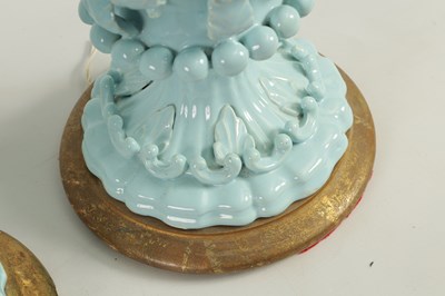 Lot 42 - A PAIR OF MID 20TH CENTURY CASA PUPO CERAMIC TABLE LAMPS