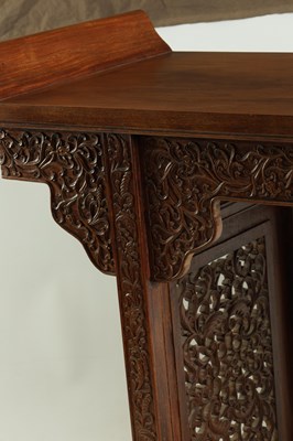 Lot 172 - A 19TH CENTURY CHINESE HARDWOOD ALTAR TABLE