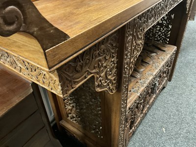 Lot 172 - A 19TH CENTURY CHINESE HARDWOOD ALTAR TABLE