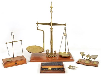 Lot 410 - A COLLECTION OF 19TH CENTURY WEIGHING SCALES