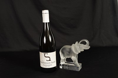 Lot 15 - A LALIQUE FROSTED GLASS ELEPHANT