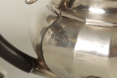 Lot 327 - A GEORGE V THREE-PIECE SILVER TEA SERVICE