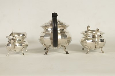 Lot 327 - A GEORGE V THREE-PIECE SILVER TEA SERVICE