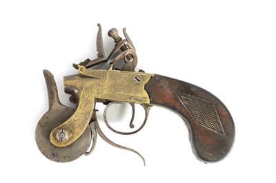 Lot 383 - A GEORGE III FLINTLOCK POWDER TESTER BY TURNER, HALIFAX