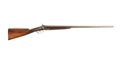 Lot 387 - A 19TH CENTURY WIGGAN AND ELLIOTT PIN FIRE DOUBLE BARREL SHOTGUN