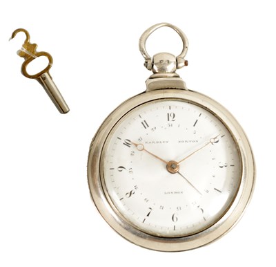 Lot 631 - EARDLEY NORTON, LONDON. A GEORGE III SILVER PAIR CASED POCKET WATCH
