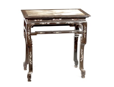 Lot 265 - A 19TH CENTURY CHINESE HARDWOOD ALTAR TABLE