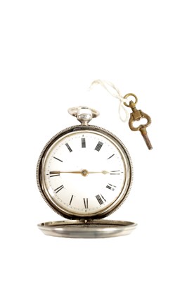 Lot 397 - P. GRIGNION, LONDON. A SILVER VERGE POCKET WATCH