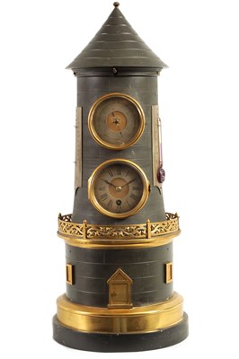 Lot 764 - A 19TH CENTURY FRENCH INDUSTRIAL AUTOMATION WINDMILL CLOCK
