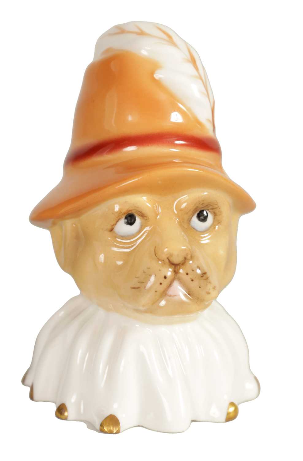 Lot 63 - A 20TH CENTURY ROYAL WORCESTER CANDLE EXTINGUISHER LIMITED EDITION “TOBY”