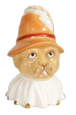 Lot 68 - A 20TH CENTURY ROYAL WORCESTER CANDLE EXTINGUISHER LIMITED EDITION “TOBY”