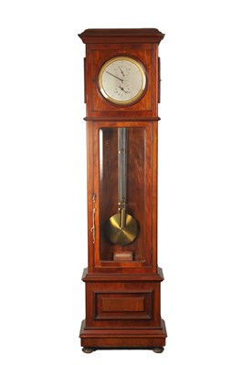 Lot 1086 - LENZKIRCH. A LATE 19TH CENTURY FIGURED MAHOGANY REGULATOR LONGCASE CLOCK