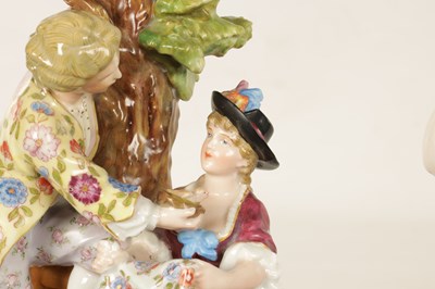 Lot 81 - A LATE 19TH CENTURY MEISSEN STYLE CANDELABRA STEM