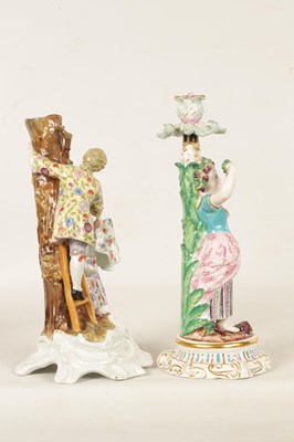 Lot 81 - A LATE 19TH CENTURY MEISSEN STYLE CANDELABRA STEM