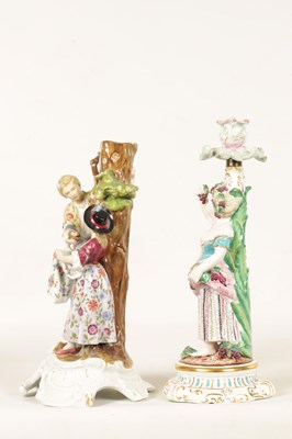 Lot 81 - A LATE 19TH CENTURY MEISSEN STYLE CANDELABRA STEM