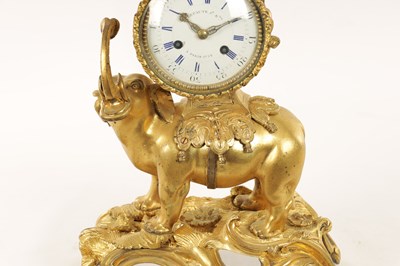 Lot 902 - AN 18TH CENTURY FRENCH ORMOLU ELEPHANT MANTEL CLOCK