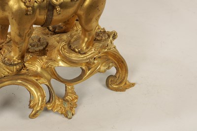 Lot 902 - AN 18TH CENTURY FRENCH ORMOLU ELEPHANT MANTEL CLOCK