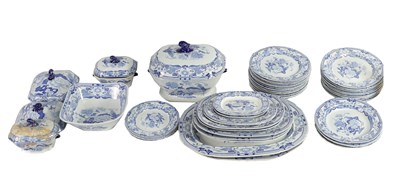 Lot 39 - A 19TH CENTURY BLUE AND WHITE MASON'S IRONSTONE BLUE AND WHITE DINNER SERVICE