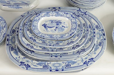 Lot 39 - A 19TH CENTURY BLUE AND WHITE MASON'S IRONSTONE BLUE AND WHITE DINNER SERVICE
