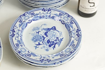 Lot 39 - A 19TH CENTURY BLUE AND WHITE MASON'S IRONSTONE BLUE AND WHITE DINNER SERVICE