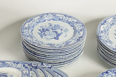 Lot 39 - A 19TH CENTURY BLUE AND WHITE MASON'S IRONSTONE BLUE AND WHITE DINNER SERVICE
