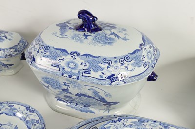 Lot 39 - A 19TH CENTURY BLUE AND WHITE MASON'S IRONSTONE BLUE AND WHITE DINNER SERVICE