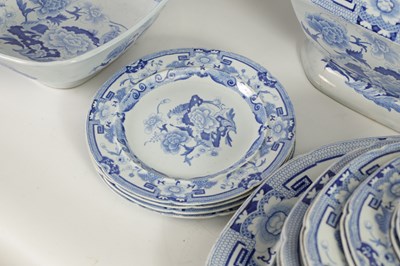 Lot 39 - A 19TH CENTURY BLUE AND WHITE MASON'S IRONSTONE BLUE AND WHITE DINNER SERVICE