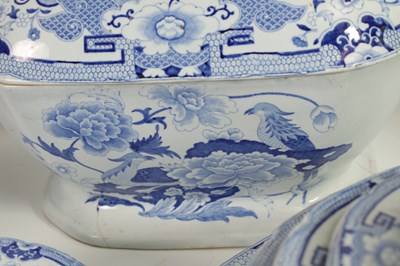 Lot 39 - A 19TH CENTURY BLUE AND WHITE MASON'S IRONSTONE BLUE AND WHITE DINNER SERVICE