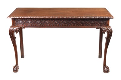 Lot 969 - A 19TH CENTURY CHIPPENDALE STYLE MAHOGANY SERVING TABLE