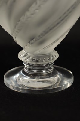 Lot 28 - A PAIR OF LALIQUE FROSTED AND CLEAR GLASS “ERMENONVILLE” VASES